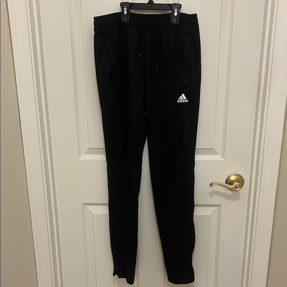 Adidas Women’s Black Sweatpants with White Logo